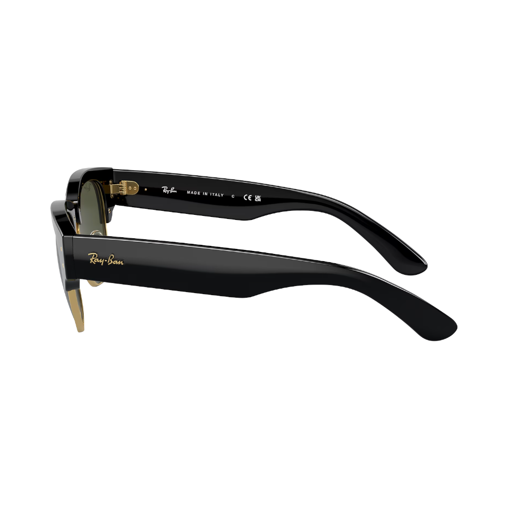 Ray-Ban MEGA CLUBMASTER RB0316S nero su oro / verde M