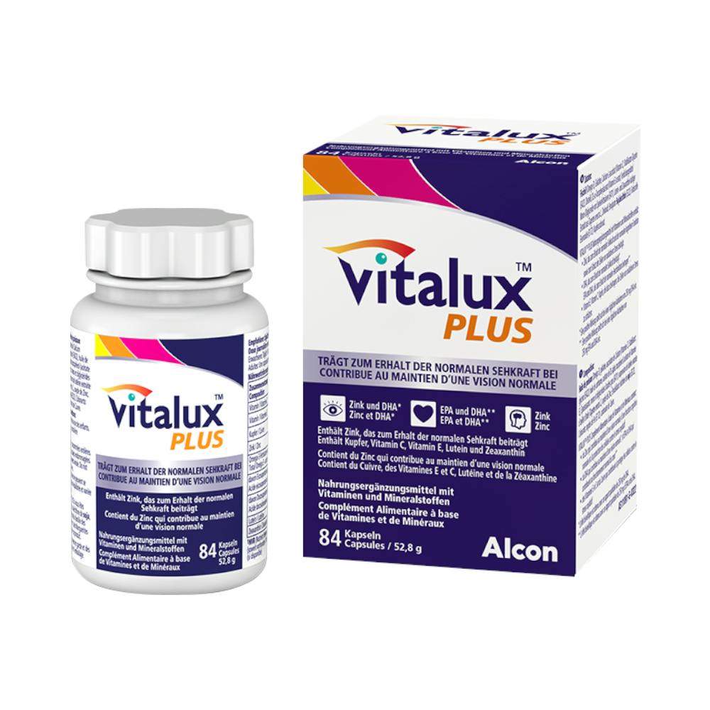 Vitalux Plus Omega-3 Fettsäure und Lutein 84 Kapseln back
