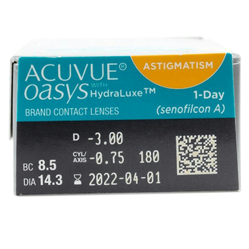 Acuvue Oasys 1-Day for Astigmatism 30 parameters