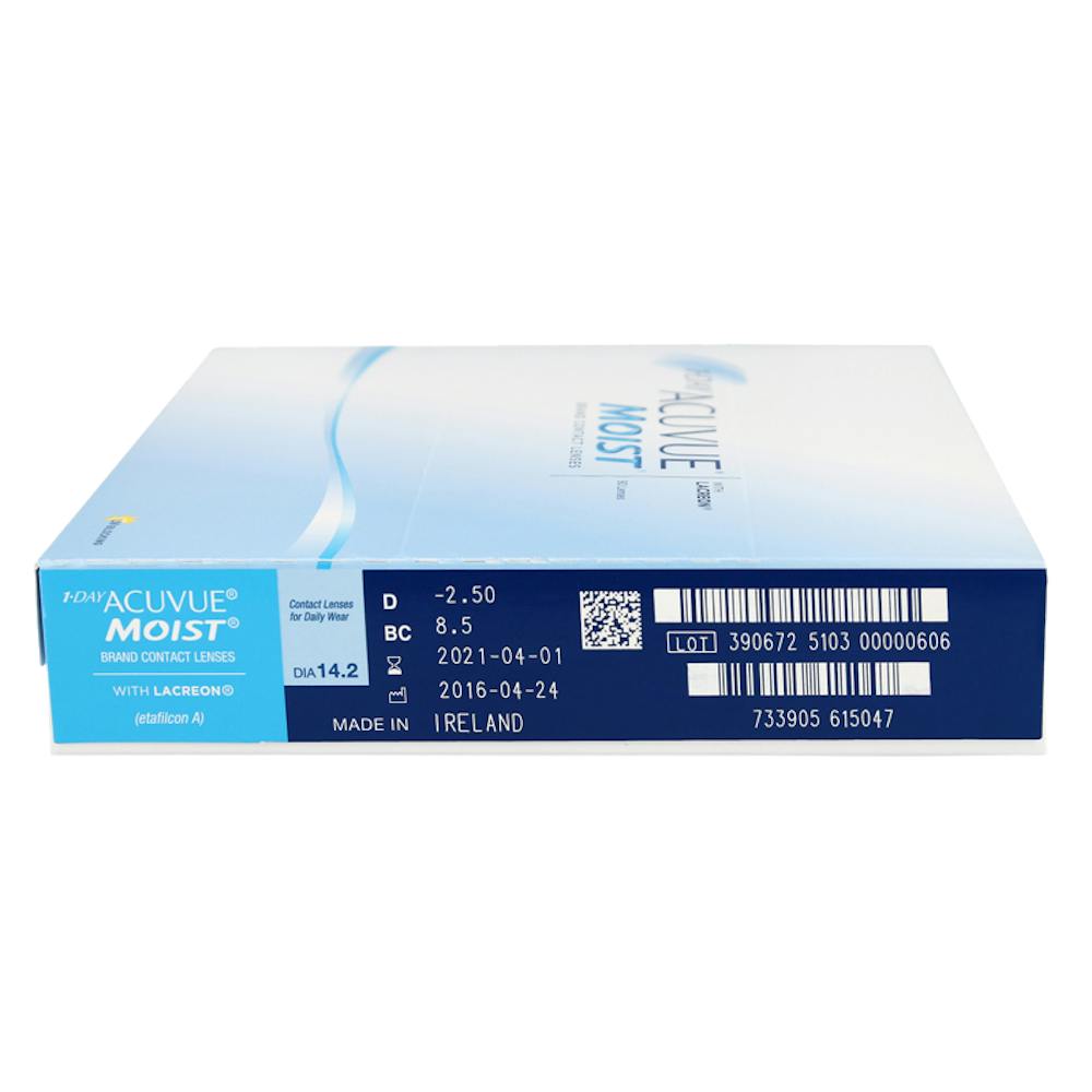 1-Day Acuvue Moist 90 parameters
