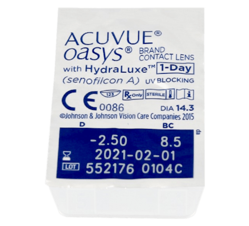 Acuvue Oasys 1-Day with HydraLuxe - 90 daily lenses