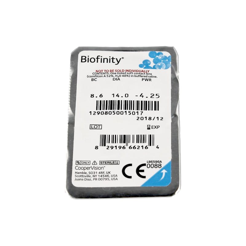 Biofinity - 6 monthly lenses