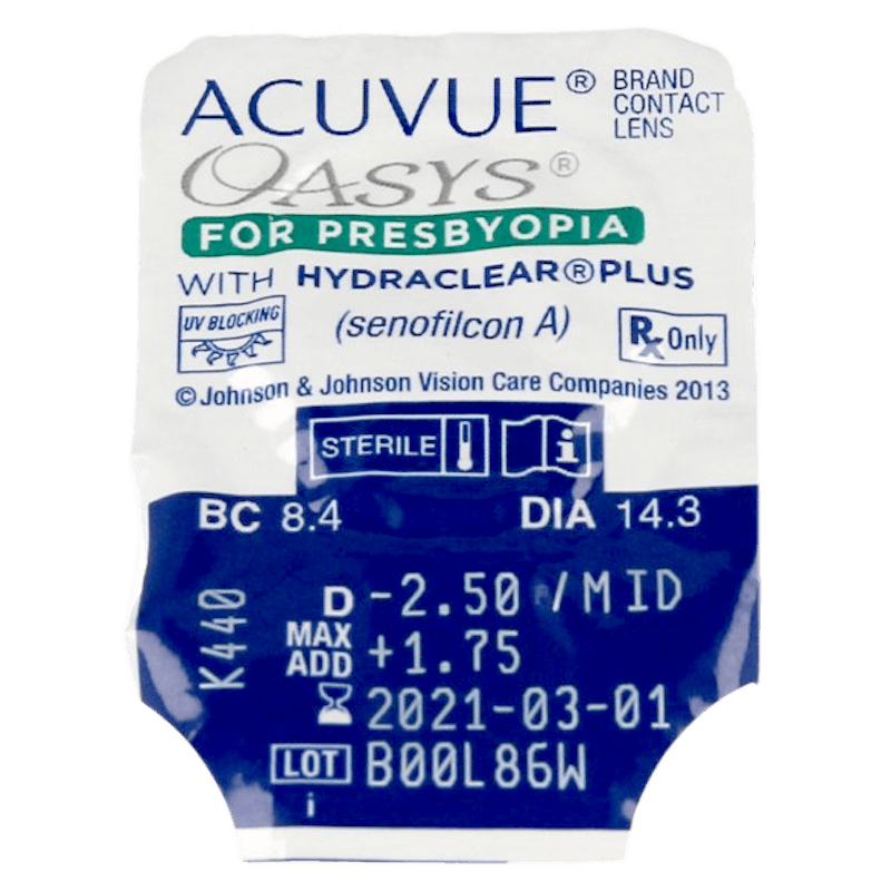 Acuvue Oasys for Presbyopia - 6 Lentilles