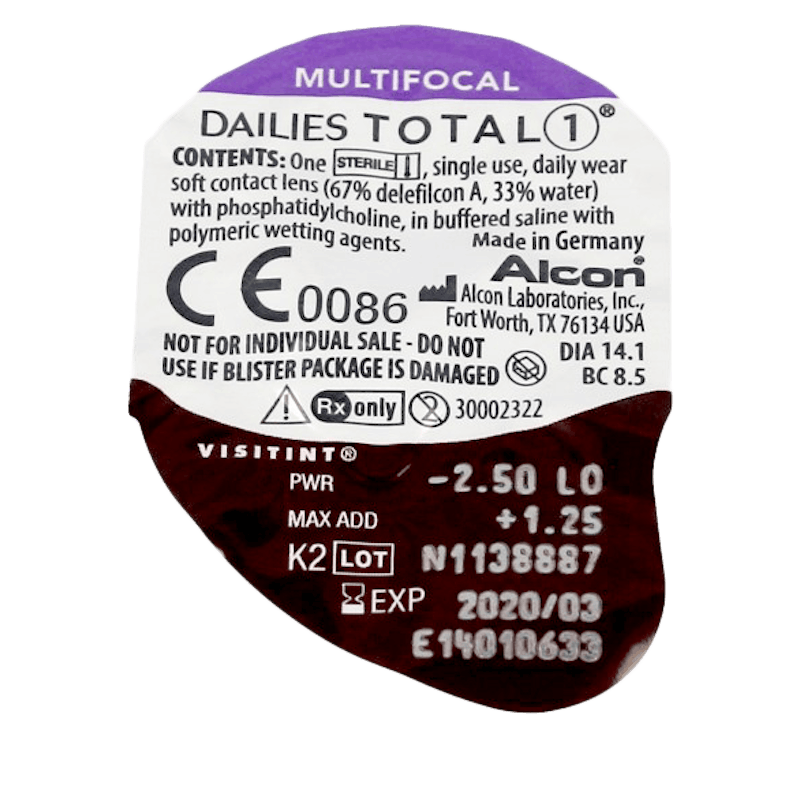 Dailies Total 1 Multifocal - 90 Lentilles