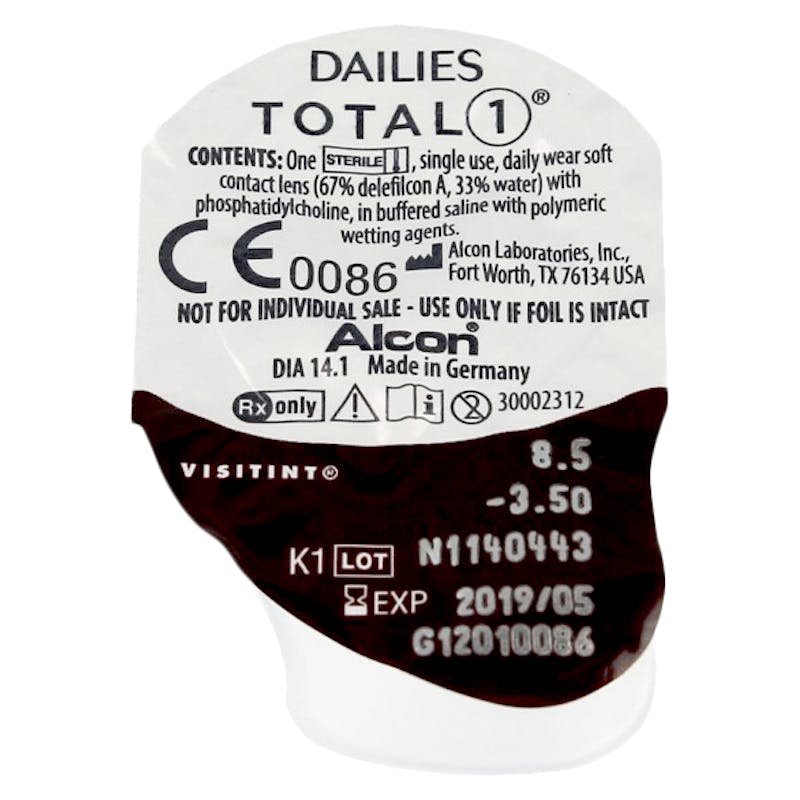 Dailies Total 1 - 90 daily lenses